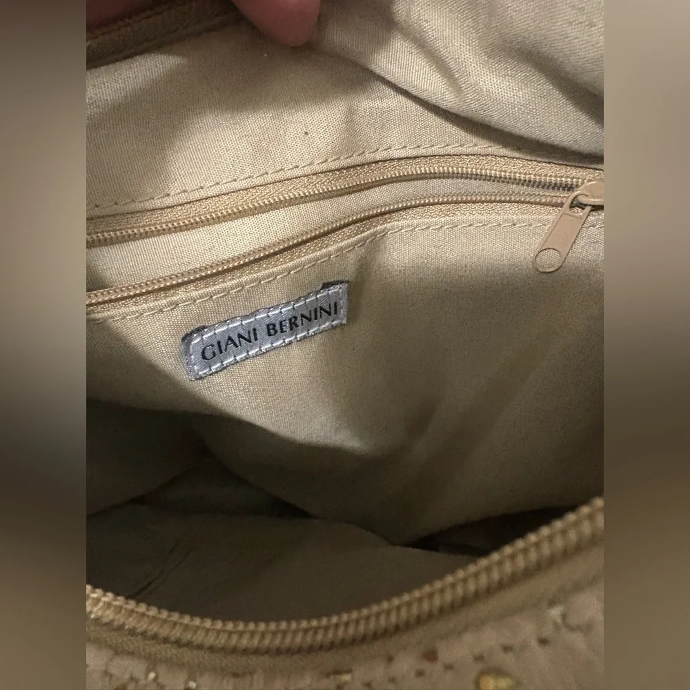 Chic Tan Hobo Bag with Gold Accents - Picture 7 of 8